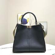 Fendi Medium X-Lite Leather Black/Neon Green 8BN310 30x25x14cm - 4