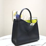 Fendi Medium X-Lite Leather Black/Neon Green 8BN310 30x25x14cm - 2