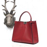 Fendi Medium X-Lite Leather Red 8BN310 30x25x14cm - 5