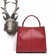 Fendi Medium X-Lite Leather Red 8BN310 30x25x14cm - 4