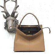 Fendi Medium X-Lite Leather Beige 8BN310 30x25x14cm - 1