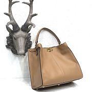 Fendi Medium X-Lite Leather Beige 8BN310 30x25x14cm - 5