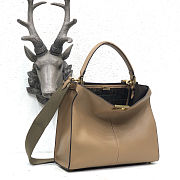 Fendi Medium X-Lite Leather Beige 8BN310 30x25x14cm - 2