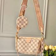 Louis Vuitton Multi Pochette Accessories Damier Canvas Pink Strap M44840 24x13cm - 1