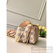 Louis Vuitton Multi Pochette Accessories Damier Canvas Pink Strap M44840 24x13cm - 4