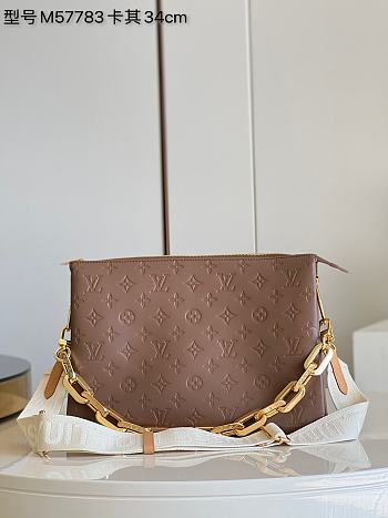 Louis Vuitton Coussin MM Taupe M59279 24×34×12cm