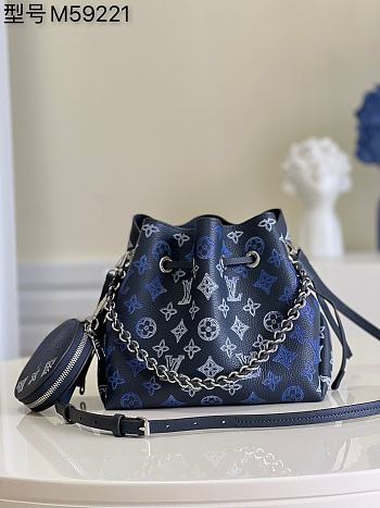 Louis Vuitton Bella Mahina Navy Blue M59552 19x22x14cm