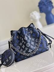 Louis Vuitton Bella Mahina Navy Blue M59552 19x22x14cm - 6