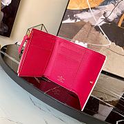 Louis Vuitton Victorine Wallet Damier Azur Fuchsia Pink N60478 12x9.5x1.5cm - 4