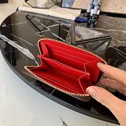 Louis Vuitton Zippy Coin Purse Damier Ebene Red N60492 11x8x2cm - 5