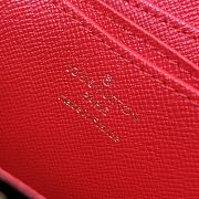 Louis Vuitton Zippy Coin Purse Damier Ebene Red N60492 11x8x2cm - 2