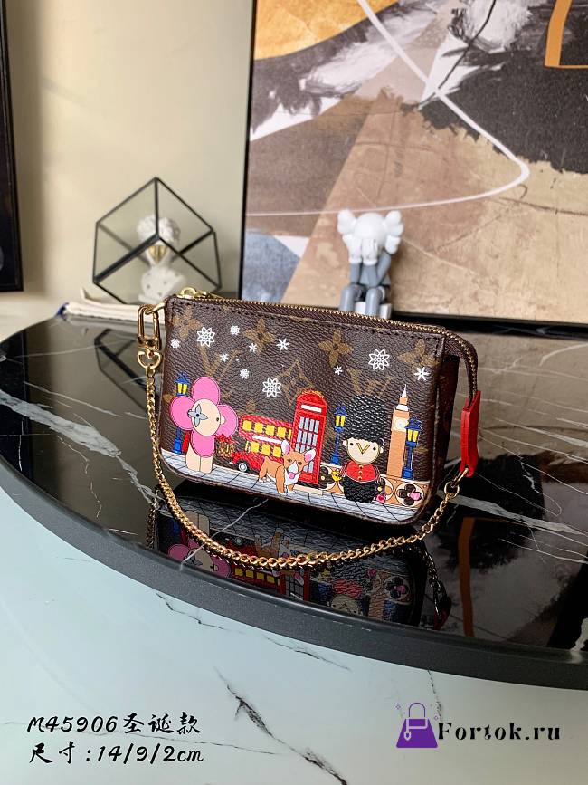 Louis Vuitton Mini Pochette Accessoires Monogram Canvas Red M80863 15.5cm - 1