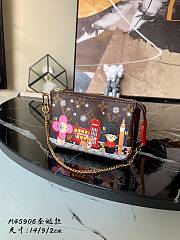 Louis Vuitton Mini Pochette Accessoires Monogram Canvas Red M80863 15.5cm - 1