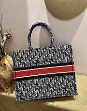 Dior Large Book Tote Black/Red Oblique M1286 41.5cm - 4