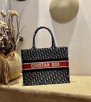 Dior Small Book Tote Black/Red Oblique M1296 36cm - 5