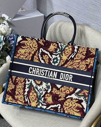 Dior Large Blue Maple Leaf Embroidery M1286 41.5x32cm