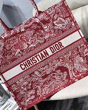 Dior Large Raspberry Toile de Jouy Reverse Embroidery M1286 41.5x38x18cm - 5