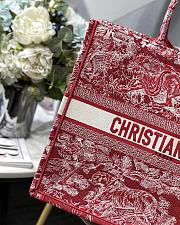 Dior Large Raspberry Toile de Jouy Reverse Embroidery M1286 41.5x38x18cm - 4