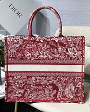 Dior Large Raspberry Toile de Jouy Reverse Embroidery M1286 41.5x38x18cm - 3