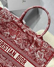 Dior Large Raspberry Toile de Jouy Reverse Embroidery M1286 41.5x38x18cm - 2