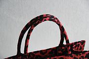 Dior Large Book Tote Red Multicolor Mizza Embroidery M1286 41.5x34.5x16cm - 6