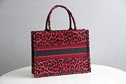 Dior Large Book Tote Red Multicolor Mizza Embroidery M1286 41.5x34.5x16cm - 5