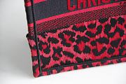 Dior Large Book Tote Red Multicolor Mizza Embroidery M1286 41.5x34.5x16cm - 3