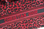 Dior Large Book Tote Red Multicolor Mizza Embroidery M1286 41.5x34.5x16cm - 2