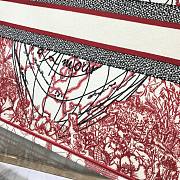 Dior Large Book Tote Red and White D-Royaume d'Amour Embroidery M1286 41.5x38x18cm - 4