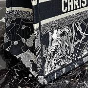 Dior Large Book Tote Black Toile de Jouy Reverse Embroidery M1286 41.5x34.5x16cm - 5
