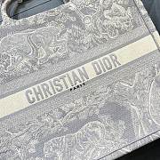 Dior Large Book Tote Gray Toile de Jouy Reverse Embroidery M1286 41.5x34.5x16cm - 3