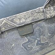 Dior Large Book Tote Gray Toile de Jouy Reverse Embroidery M1286 41.5x34.5x16cm - 2