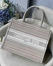 Dior Small Book Tote Multicolor Stripes Embroidery M1296 36.5x28x16cm - 1