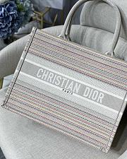 Dior Small Book Tote Multicolor Stripes Embroidery M1296 36.5x28x16cm - 3