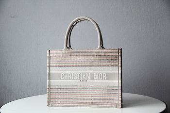 Dior Small Multicolor Stripes Embroidery M1296 36.5x28x16cm