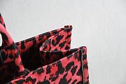 Dior Small Book Tote Red Multicolor Mizza Embroidery M1296 36.5x28x14cm - 6