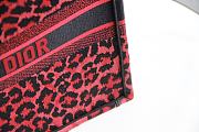 Dior Small Book Tote Red Multicolor Mizza Embroidery M1296 36.5x28x14cm - 4