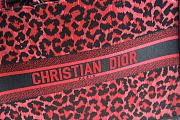 Dior Small Book Tote Red Multicolor Mizza Embroidery M1296 36.5x28x14cm - 2