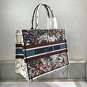 Dior Small Book Tote Latte Multicolor Constellation Embroidery M1296 36.5x28x17.5cm - 2
