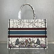 Dior Small Book Tote Latte Multicolor Constellation Embroidery M1296 36.5x28x17.5cm - 4