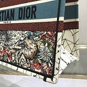Dior Small Book Tote Latte Multicolor Constellation Embroidery M1296 36.5x28x17.5cm - 6
