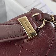 Chanel Mini FLap Bag With Top Handle Crumpled Leather Red AS2892 20x15x6.5cm - 5