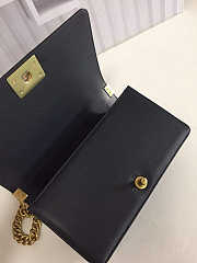 Chanel Medium Chevron Mix Leather Flap Boy Bag Blue A67086 25x16x9cm - 3