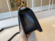 Chanel Medium Boy Bag Grained Calfskin & Gold Metal Black A67086 25cm - 6