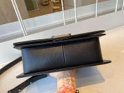 Chanel Medium Boy Bag Grained Calfskin & Gold Metal Black A67086 25cm - 5