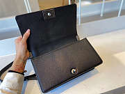 Chanel Medium Boy Bag Grained Calfskin & Gold Metal Black A67086 25cm - 4