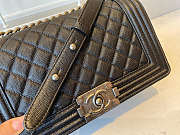 Chanel Medium Boy Bag Grained Calfskin & Gold Metal Black A67086 25cm - 2