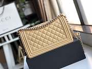Chanel Medium Old Classic Boy Bag Lambskin Light Beige A67086 25cm - 5