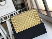 Chanel Medium Old Classic Boy Bag Lambskin Sunshine Yellow A67086 25 cm - 6
