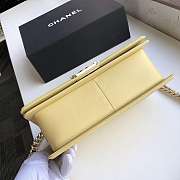 Chanel Medium Old Classic Boy Bag Lambskin Sunshine Yellow A67086 25 cm - 3